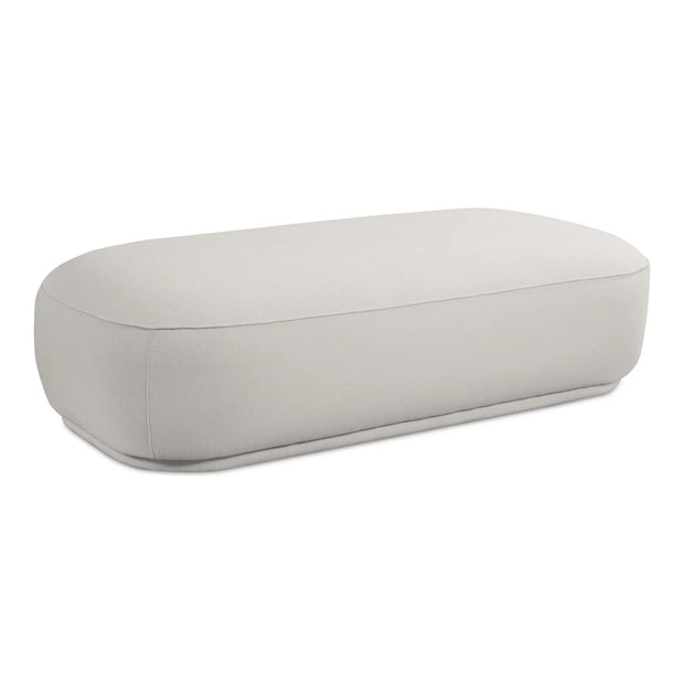 Moe’s Home Collection Marion Rectangular White Ottoman