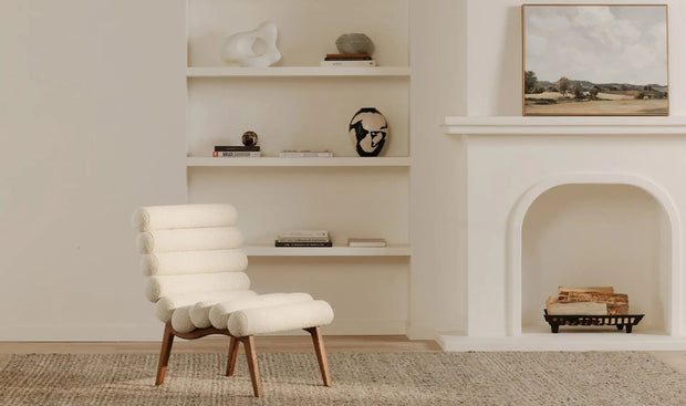 Moe's Home Collection Arlo Off White Accent Chair