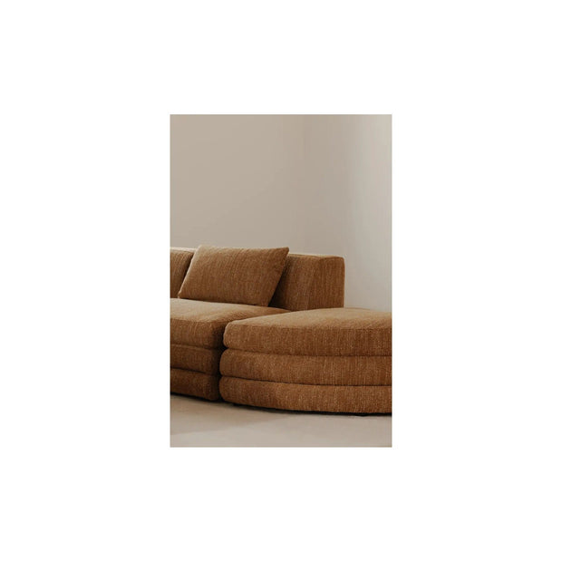 Moe’s Home Collection Lowtide Amber Glow Curved Ottoman