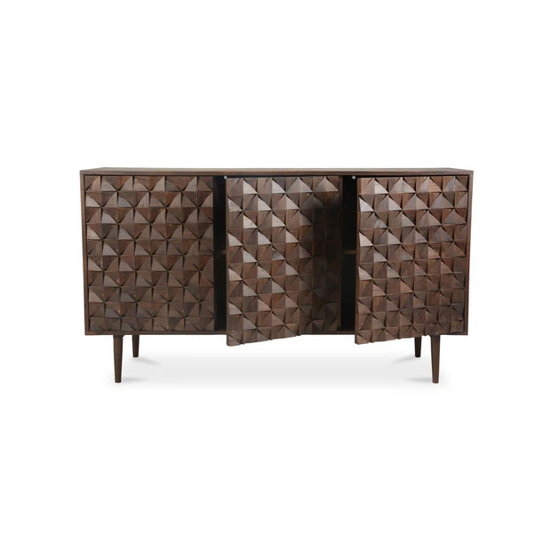 Moe's Home Collection Pablo Dark Brown 3 Door Sideboard