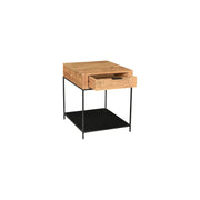Moe's Home Collection Joliet Natural Solid Teak Wood Side Table