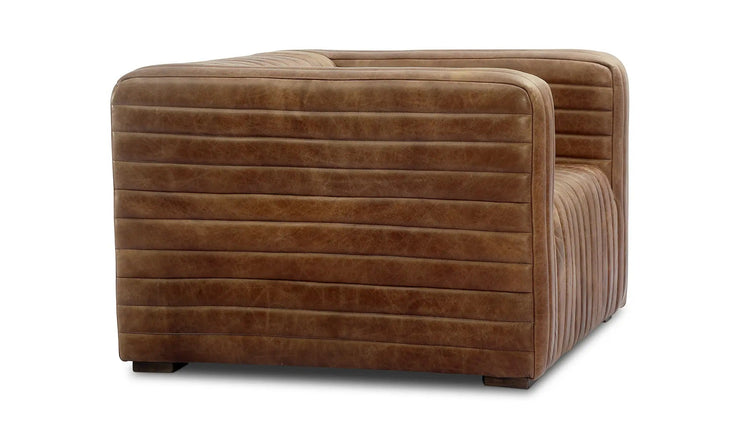Moe's Home Collection Castle Open Road Brown Leather Chair