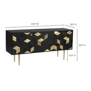 Moe's Home Collection Sapporo Black Sideboard