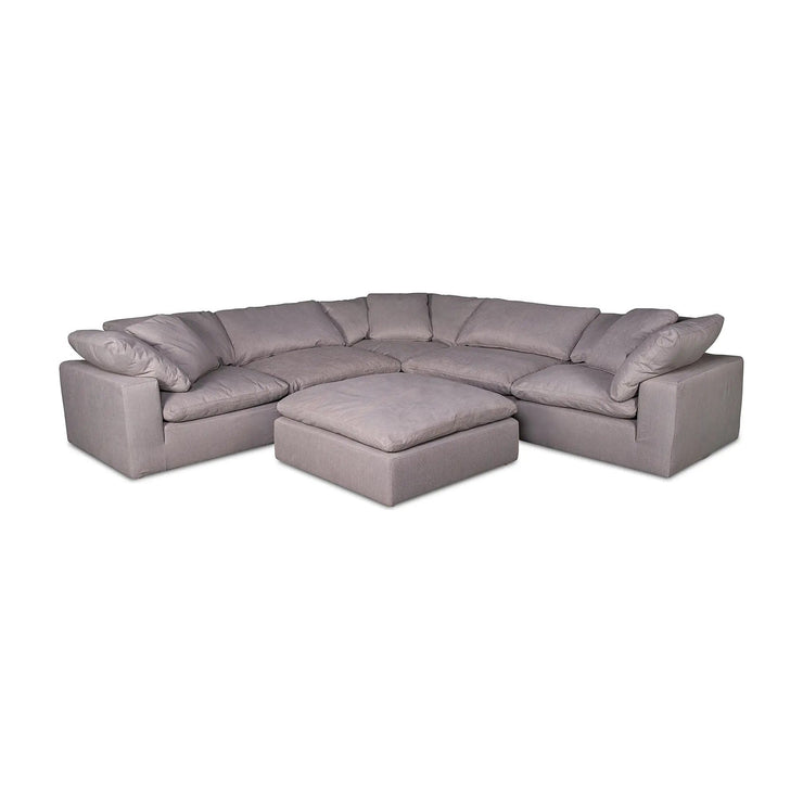 Moe’s Home Clay Light Grey Ottoman