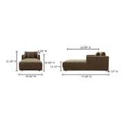 Moe’s Home Collection Bryn Cedar Green Boucle Velvet Chaisr