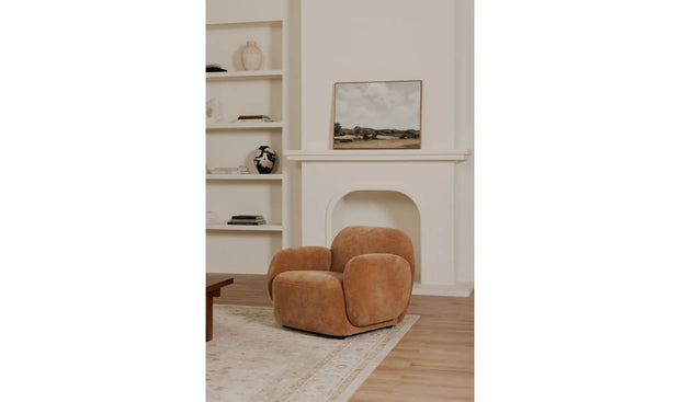 Moe's Home Collection Hazel Copper Velvet Lounge Chair