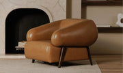 Moe's Home Collection Devlin Tan Leather Lounge Chair