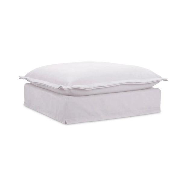 Moe’s Home Collection Olivia White Performance Fabric Ottoman