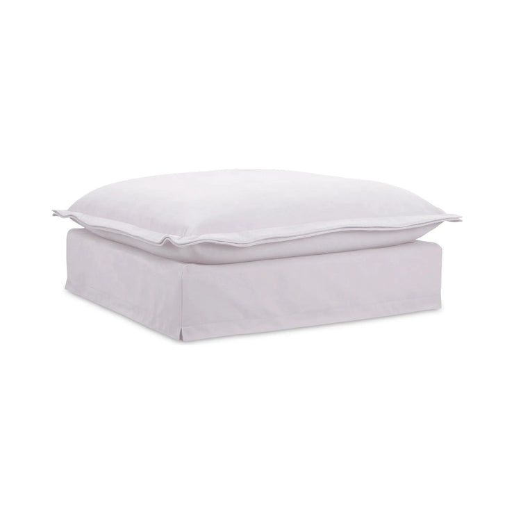 Moe’s Home Collection Olivia White Performance Fabric Ottoman