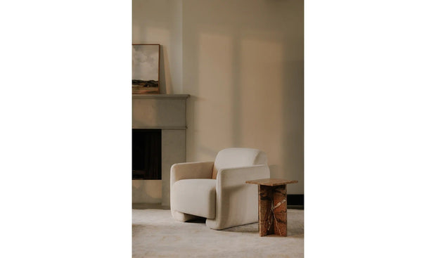 Moe's Home Collection Fallon Flecked Ivory Accent Chair