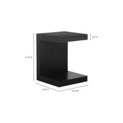 Moe's Home Collection Zio Black Oak Side Accent Table