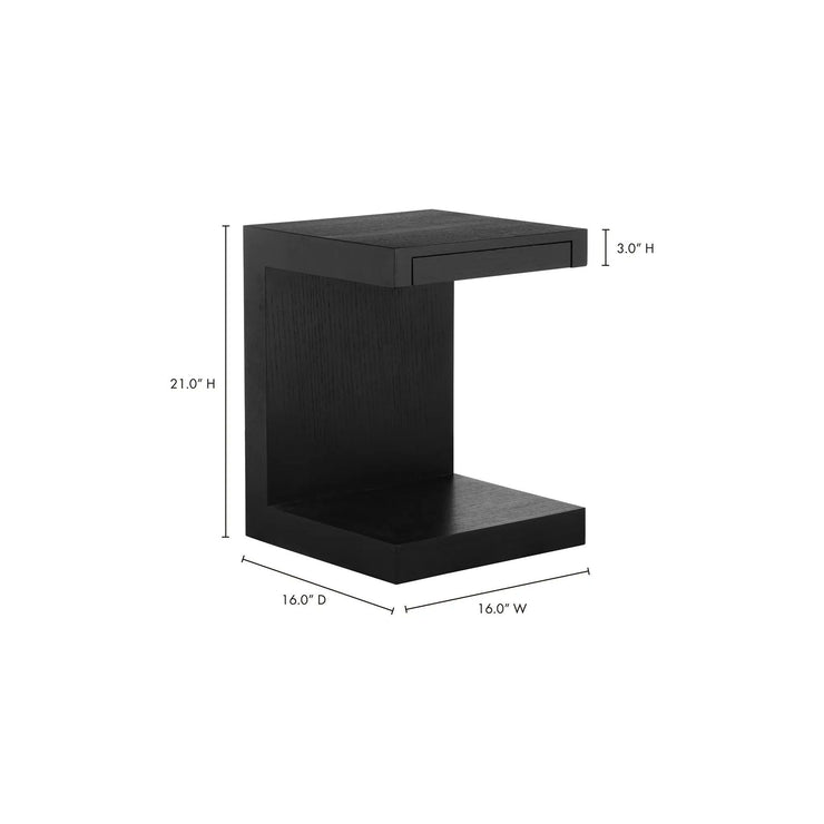 Moe's Home Collection Zio Black Oak Side Accent Table