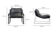 Moe's Home Collection Connor Black Club Chair