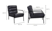Moe's Home Collection Verlaine Raven Black Chair