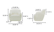 Moe's Home Collection Stevie Cream Lounge Chair