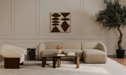 Moe's Home Collection Otto Flecked Cream Accent Chair