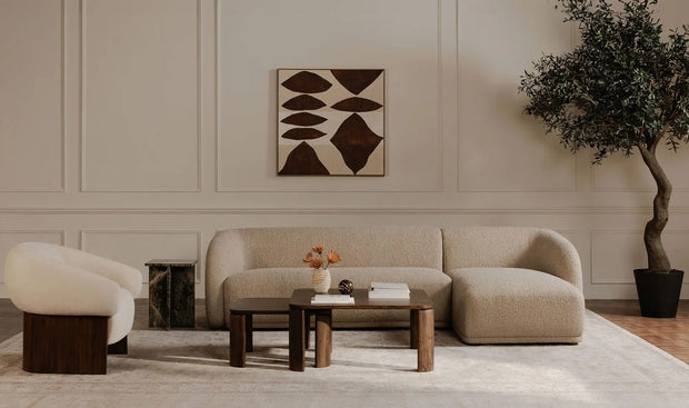 Moe's Home Collection Otto Flecked Cream Accent Chair