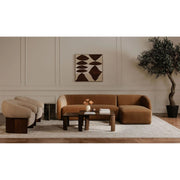Moe's Home Collection Otto Flecked Tan Boucle Accent Chair
