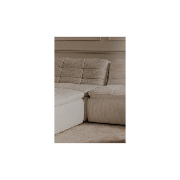 Moe’s Home Collection Lino Textured Oat Modular Ottoman