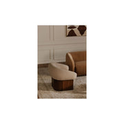 Moe's Home Collection Otto Flecked Tan Boucle Accent Chair