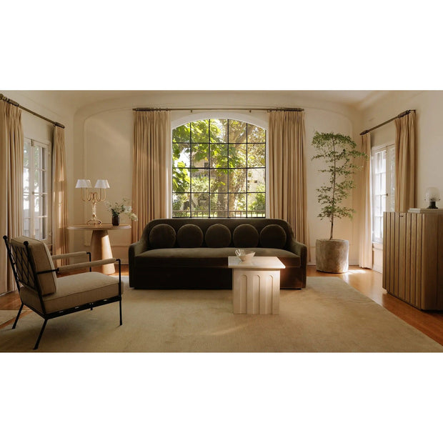 Moe's Home Collection Forum Side Cream Marble Side Table