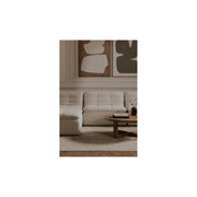 Moe’s Home Collection Lino Textured Oat Modular Ottoman