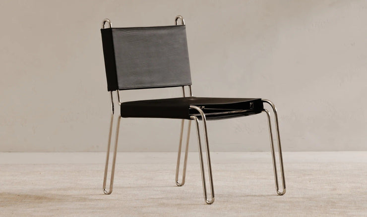 Moe's Home Collection Petra Black Leather Accent Chair