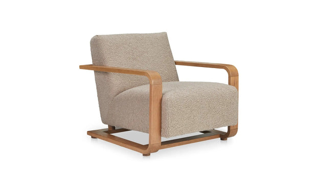Moe's Home Collection Eckersley Beige Faux Shearling Lounge Chair