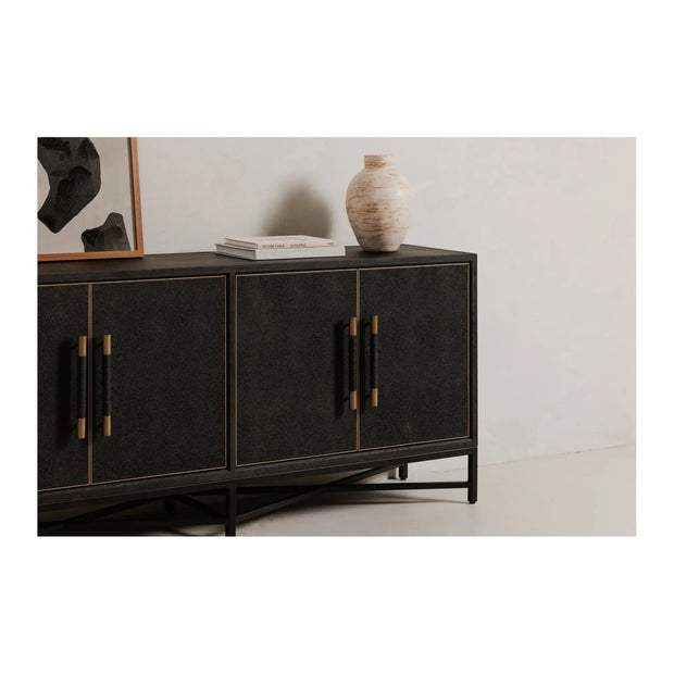 Moe's Home Collection Mako Black Shagreen Sideboard