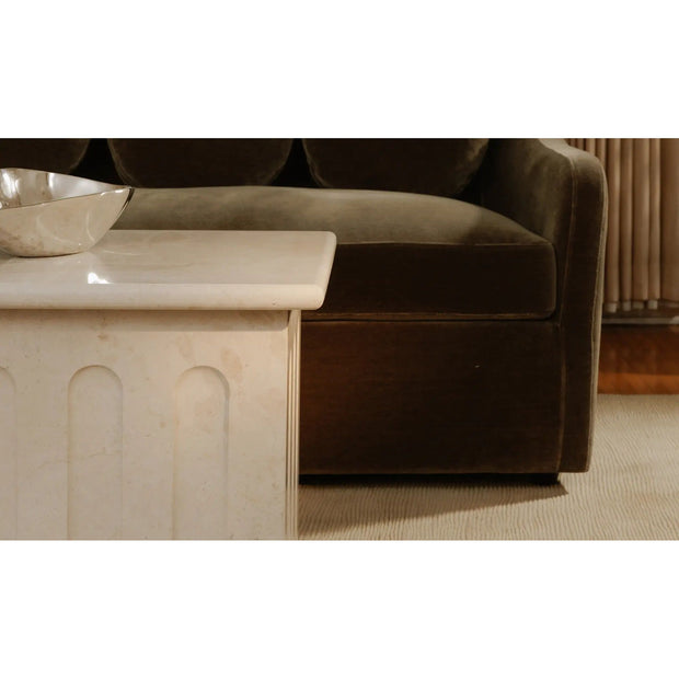 Moe's Home Collection Forum Side Cream Marble Side Table