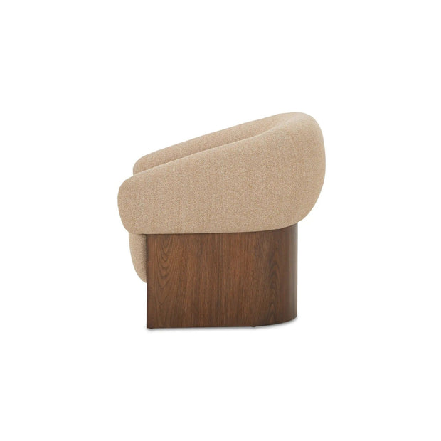 Moe's Home Collection Otto Flecked Tan Boucle Accent Chair