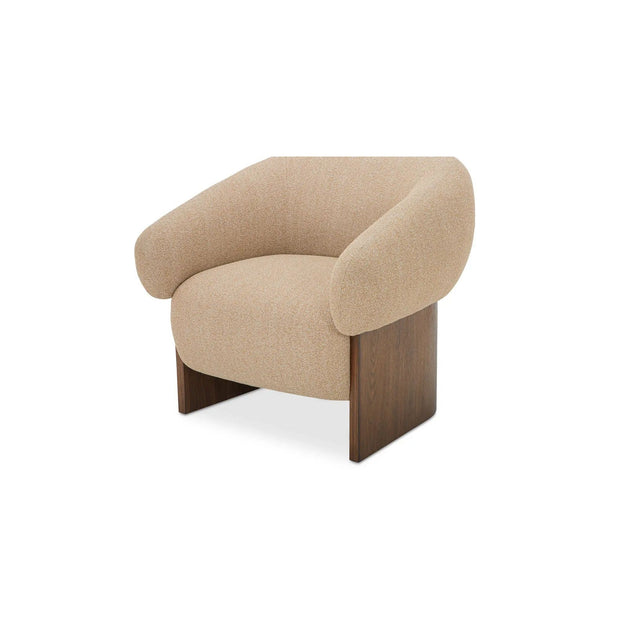 Moe's Home Collection Otto Flecked Tan Boucle Accent Chair