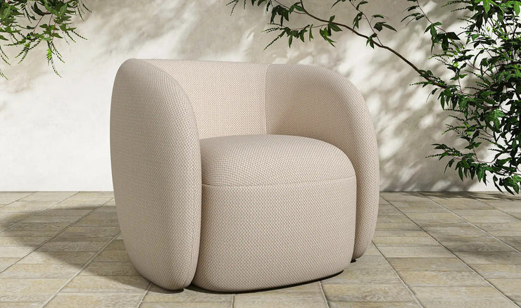 Moe's Home Collection Rae Outdoor Beige Check Accent Chair