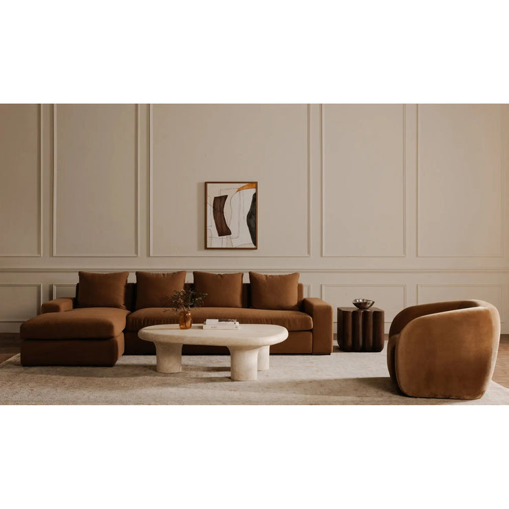 Moe's Home Collection Faye Tan Faux Mohair Accent Chair