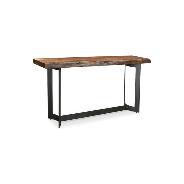 Moe’s Home Collection Bent Acacia Wood Live Edge Console Table With Iron Frame