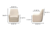 Moe's Home Collection Bowie White Swivel Chair