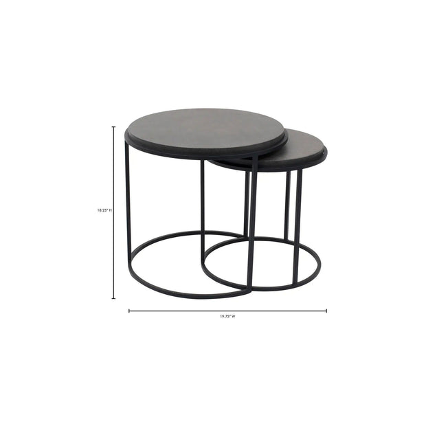 Moe's Home Collection Roost Black Nesting Tables ~ Set Of 2
