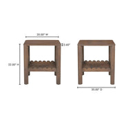 Moe's Home Collection Wiley Vintage Brown Side Table