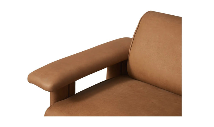 Moe's Home Collection Marcello Tan Leather Lounge Chair