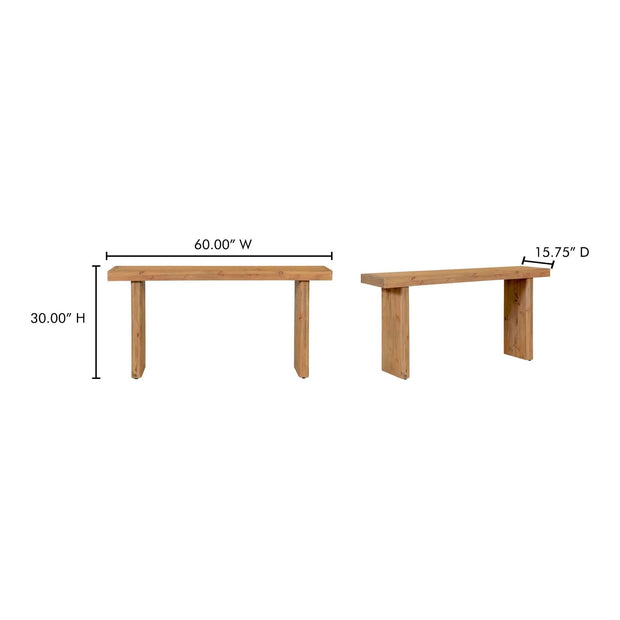 Moe's Home Collection Monterey Rustic Blonde Console Table