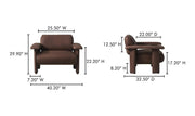 Moe's Home Collection Marcello Dark Brown Lounge Chair