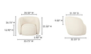 Moe's Home Collection Rae Cream Outdoor Accent Chair