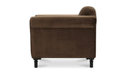 Moe's Home Collection Harmony Dark Brown Faux Mohair Accent Chair