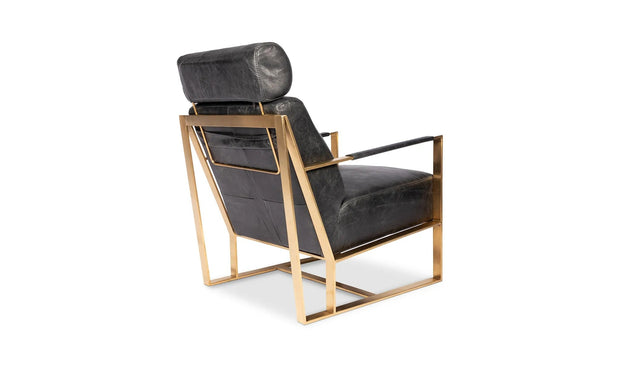 Moe's Home Collection Paradiso Black Leather Chair