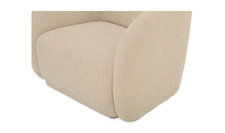 Moe's Home Collection Faye Beige Boucle Accent Chair