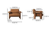 Moe's Home Collection Marcello Tan Leather Lounge Chair