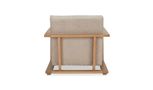 Moe's Home Collection Eckersley Beige Faux Shearling Lounge Chair