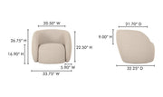 Moe's Home Collection Rae Outdoor Beige Check Accent Chair