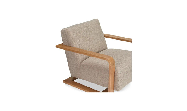Moe's Home Collection Eckersley Beige Faux Shearling Lounge Chair