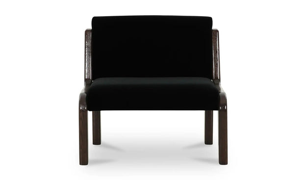 Moe's Home Collection Edie Black Faux Mohair Accent Chair